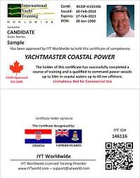 Теоретический курс Yachtmaster Coastal​​ (Sail/Power)